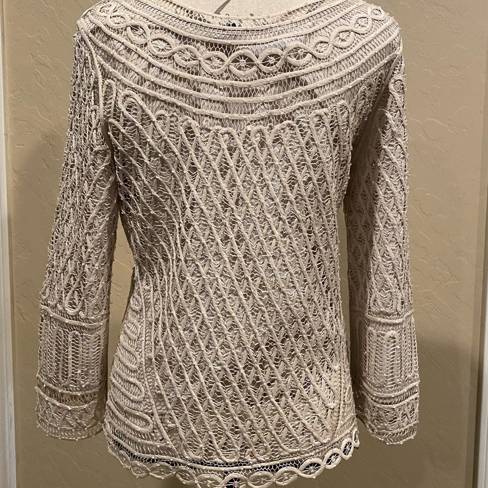 🔥Women’s Knitted By Hand 100% Pure Silk Tunic Top - Picture 3 of 8